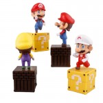 4PCS Super Mario Bros Game Action Figures Toys Luigi Yoshi Bowser PVC Model Collection Kids Toy Figures